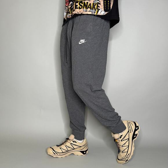 Nike Other - Vintage Y2K Nike Sweatpants Mens XL Dark Grey White Swoosh Cotton Joggers